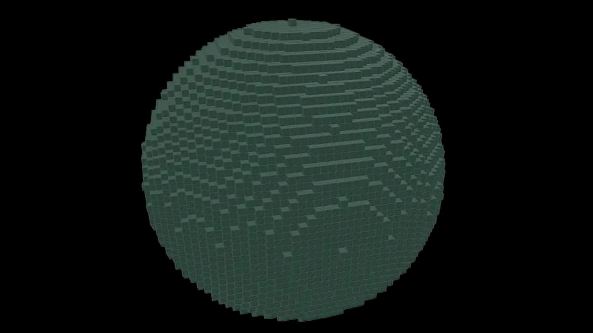 Minecraft sphere generator preview